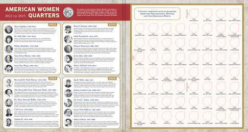 American Women Quarters Collector's Portfolio (Collect quarters for all three mints!)