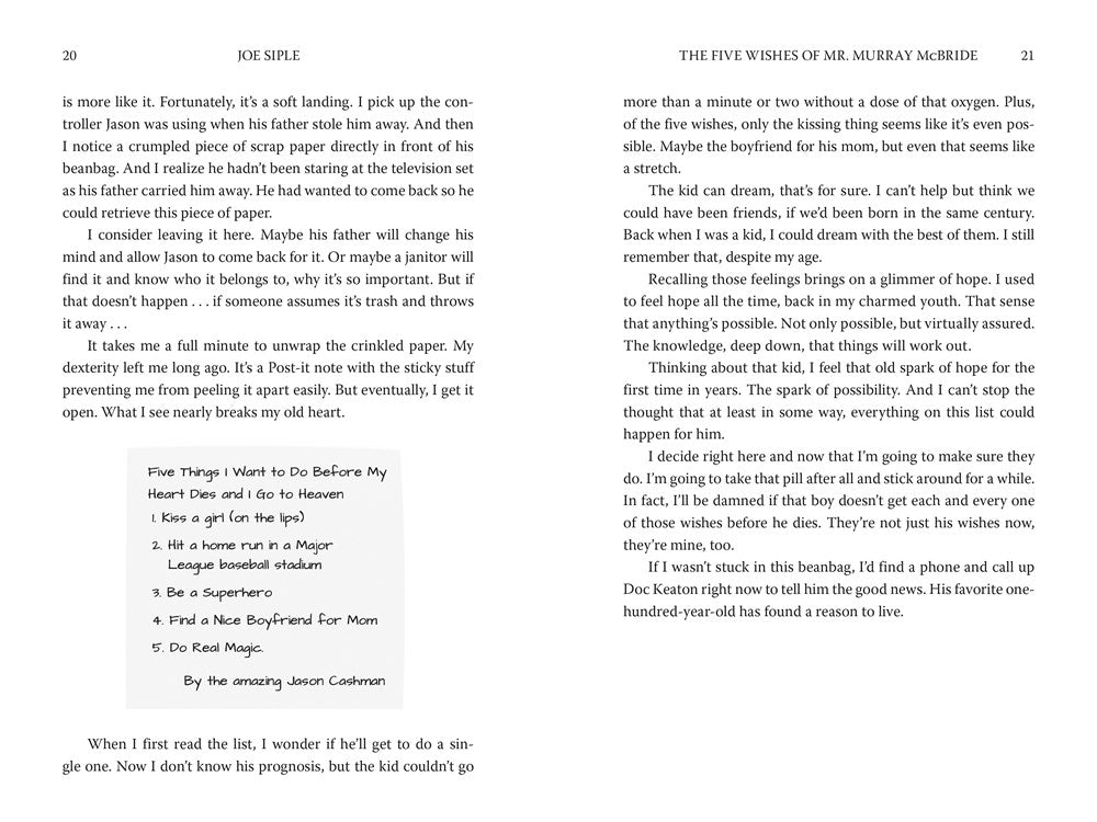 The Five Wishes of Mr. Murray McBride: A Novel
