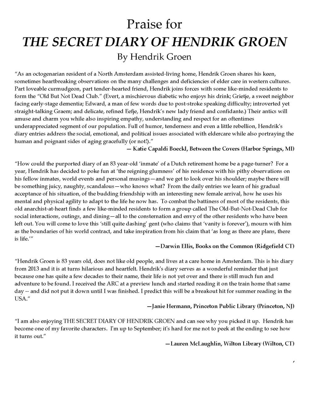 The Secret Diary of Hendrik Groen (Hendrik Groen, 1)