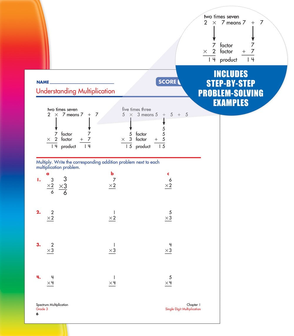 Multiplication Workbook, Grade 3