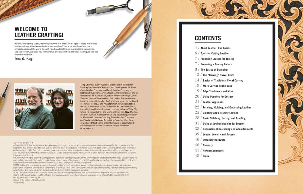 Get Started in Leather Crafting: Step-by-Step Techniques and Tips for Crafting Success (Design Originals) Beginner-Friendly Projects, Basics of Leather Preparation, Tools, Stamps, Embossing, & More