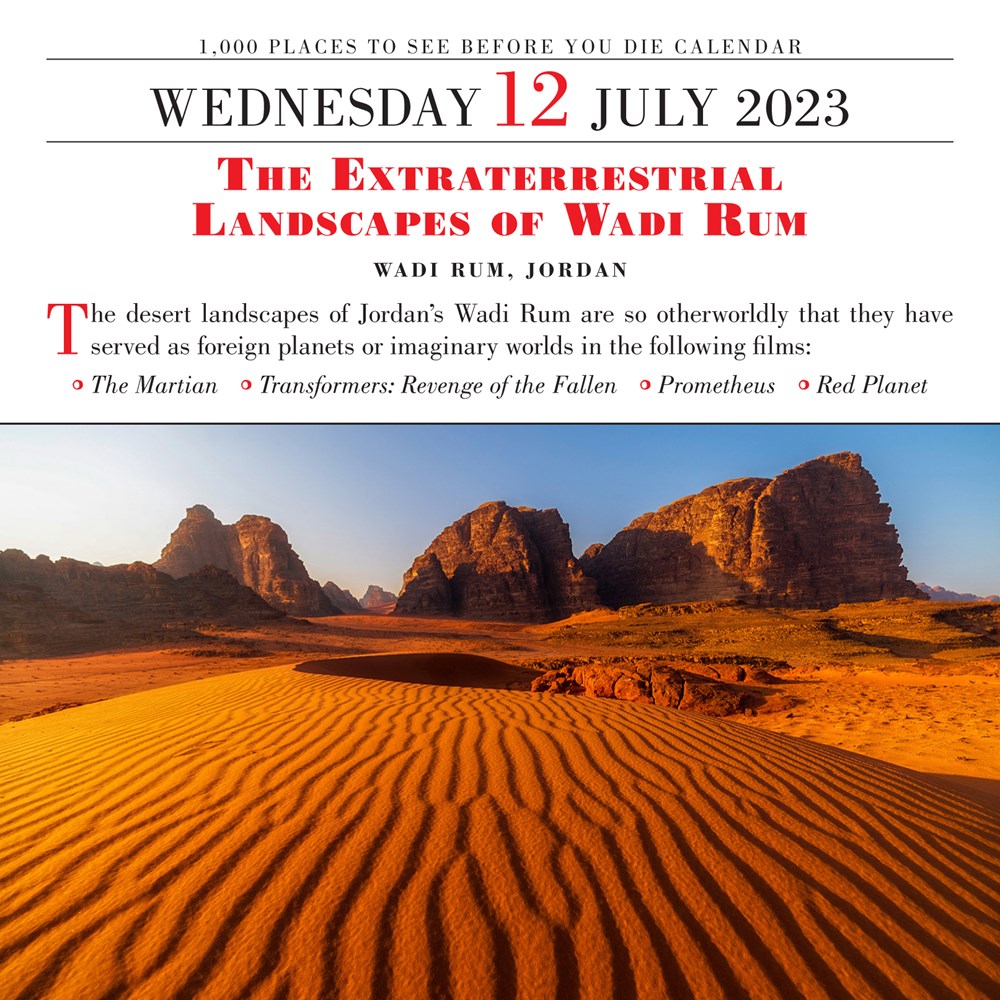 1,000 Places to See Before You Die Page-A-Day Calendar 2023