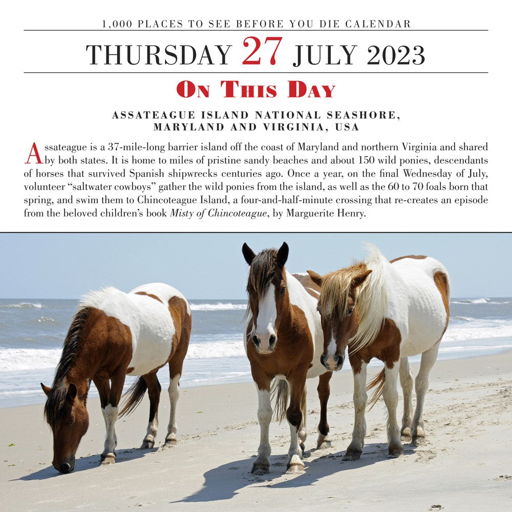 1,000 Places to See Before You Die Page-A-Day Calendar 2023