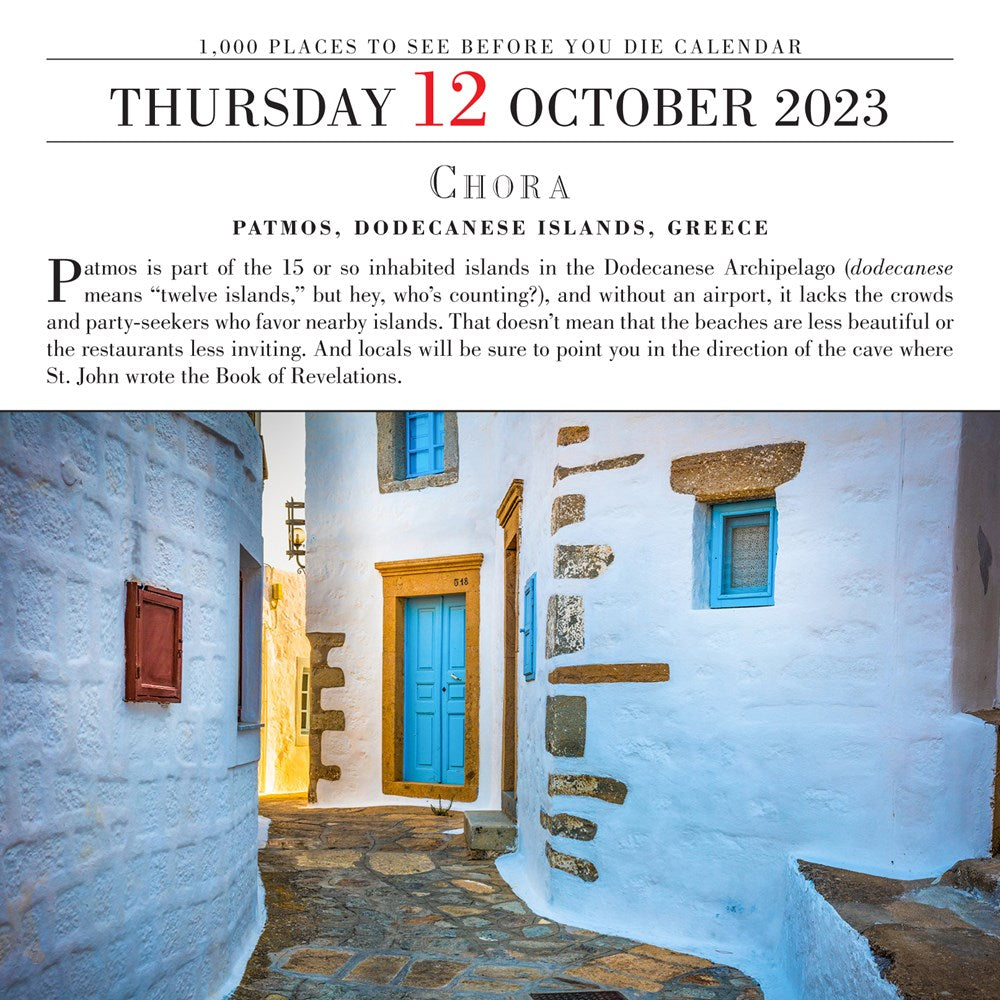 1,000 Places to See Before You Die Page-A-Day Calendar 2023