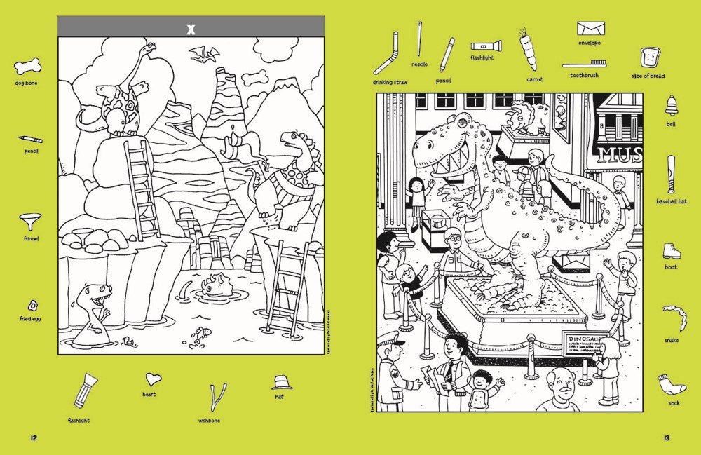 Dinosaur Puzzles: Roaring Fun Hidden Pictures Puzzles with T-rex, Fossils and More for Kids Ages 6-12, Over 1,900 Hidden Objects for the Ultimate Dino-Themed Activity Book