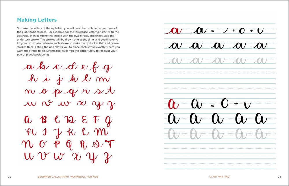 Beginner Calligraphy Workbook for Kids: Easy, Step-by-Step Practice for Ages 8-12