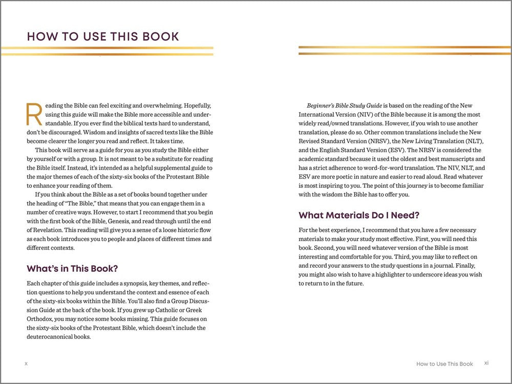 The Beginner's Bible Study Guide: An Introduction to All 66 Books of the Bible