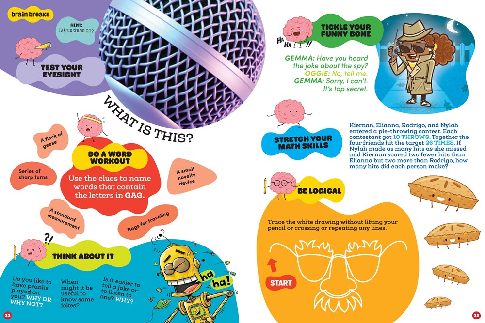 brainPLAY Funniest Puzzles Ever: Over 200 Super Silly Brain Games, Wacky Activities and Hilarious Puzzles, Funny Gift for Kids Ages 7 and Up (brainPLAY Puzzle Books)