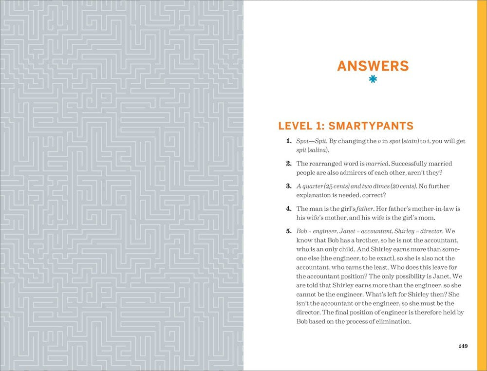 The 125 Best Brain Teasers of All Time: A Mind-Blowing Challenge of Math, Logic, and Wordplay