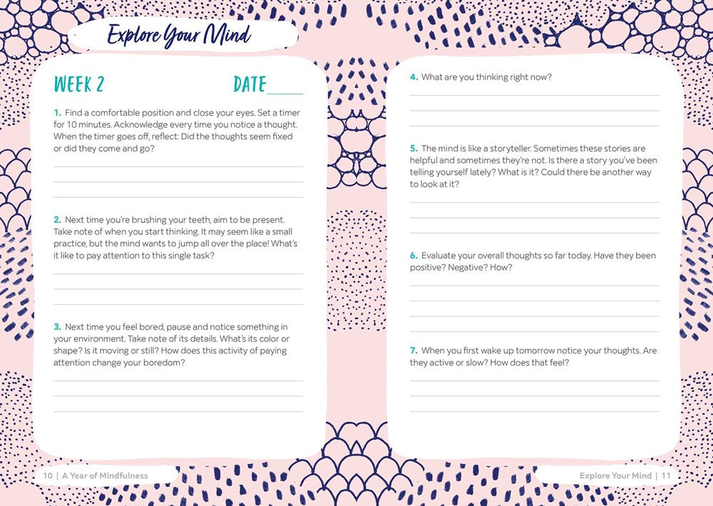A Year of Mindfulness: A 52-Week Guided Journal to Cultivate Peace and Presence (A Year of Reflections Journal)