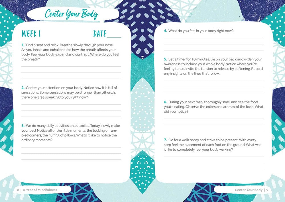A Year of Mindfulness: A 52-Week Guided Journal to Cultivate Peace and Presence (A Year of Reflections Journal)