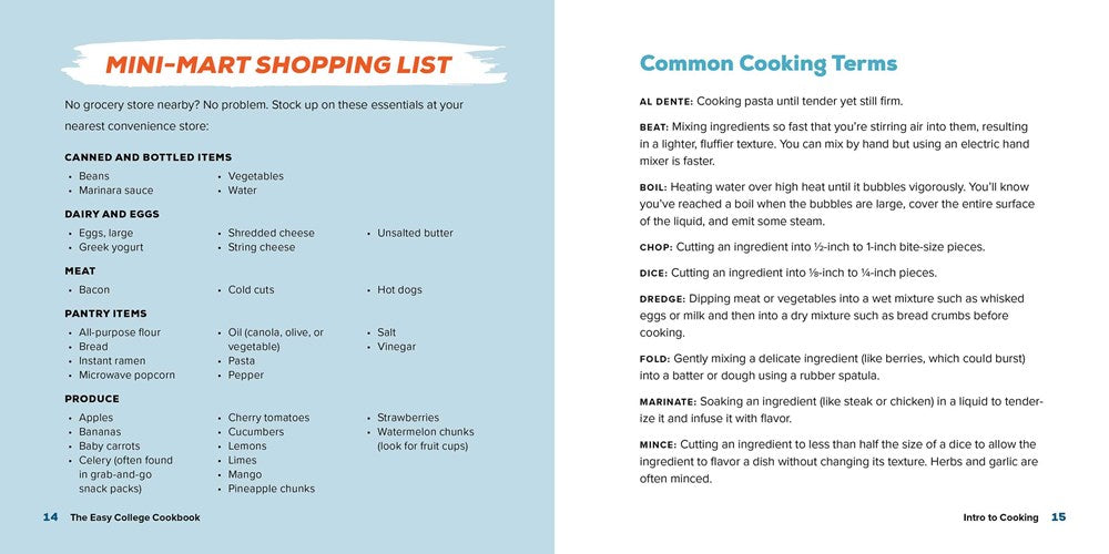 The Easy College Cookbook: 75 Quick, Affordable Recipes for Campus Life