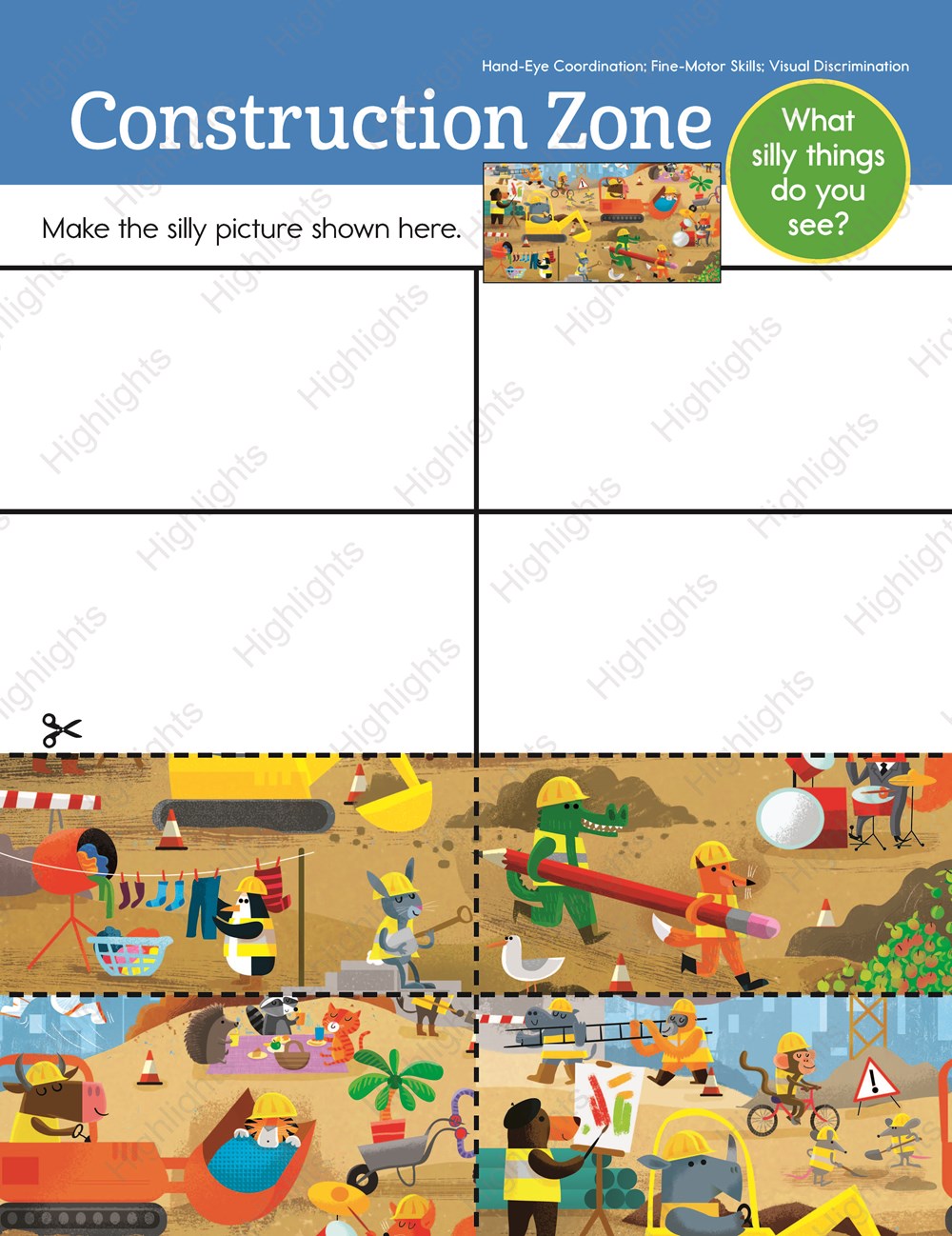 Preschool Cut, Paste, and Play Mega Fun Learning Pad
