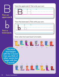 Kindergarten Phonics and Spelling Learning Fun Workbook