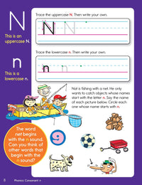 Kindergarten Phonics and Spelling Learning Fun Workbook