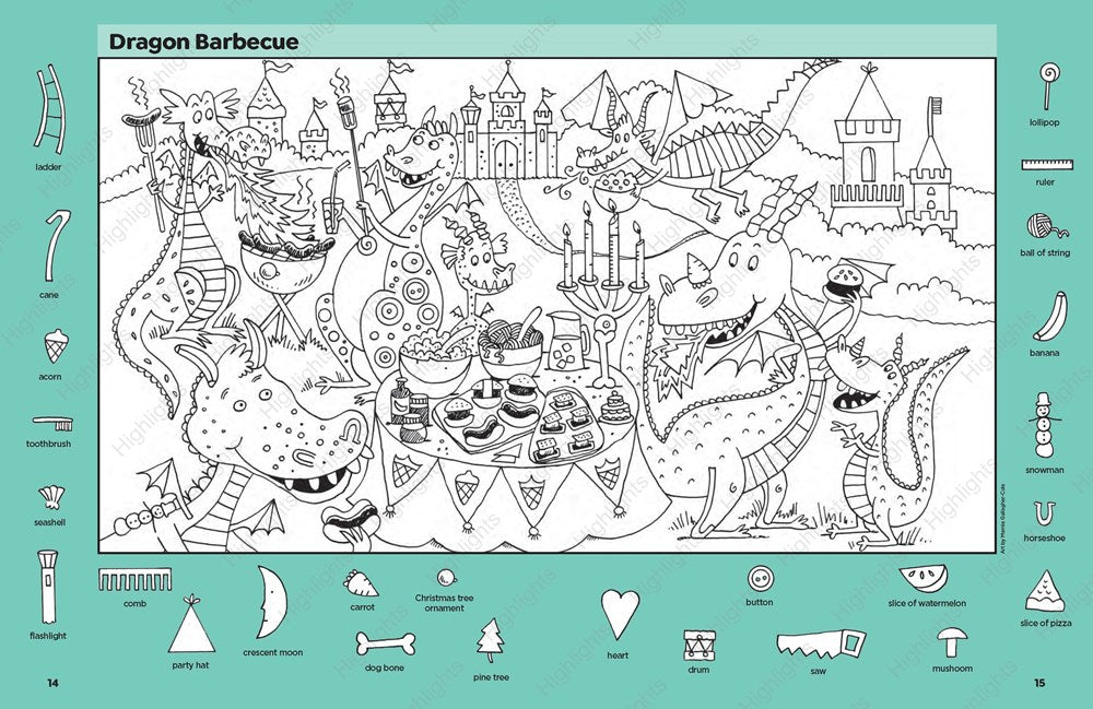Enchanted Fantasy Puzzles: Find Over 1,800 Hidden Objects within this Fairy Tale Puzzle Book with Dragons, Fairies and Magical Creatures (Highlights Hidden Pictures)