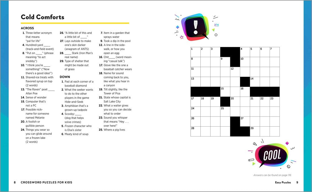 Crossword Puzzles for Kids: A Fun and Challenging Puzzle Book