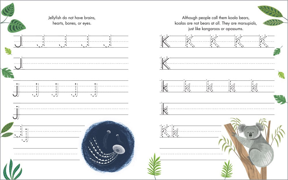 The Print Penmanship Workbook for Kids: Improve Your Handwriting with Fun Animal Facts