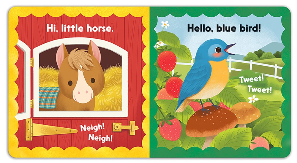 Tuffy John Deere Kids Hello, Farm! - Washable, Chewable, Unrippable Pages With Hole For Stroller Or Toy Ring, Teether Tough (A Tuffy Book)