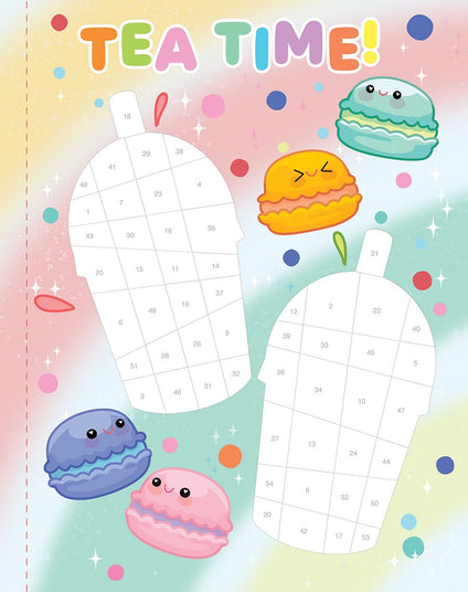 Too Cute! A Sticker by Number Kids Activity Book for Kids: Kawaii-Inspired Stickers, Pull-Out Pages and 900 Stickers