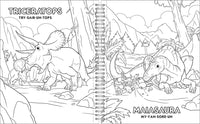 Dinosaurs! Sticker Activity Book - 100 Stickers Including Puffy, 20 Coloring Pages and Spiral Lay-Flat design; Sticker Pages and Scene Side-By-Side for Easy Play