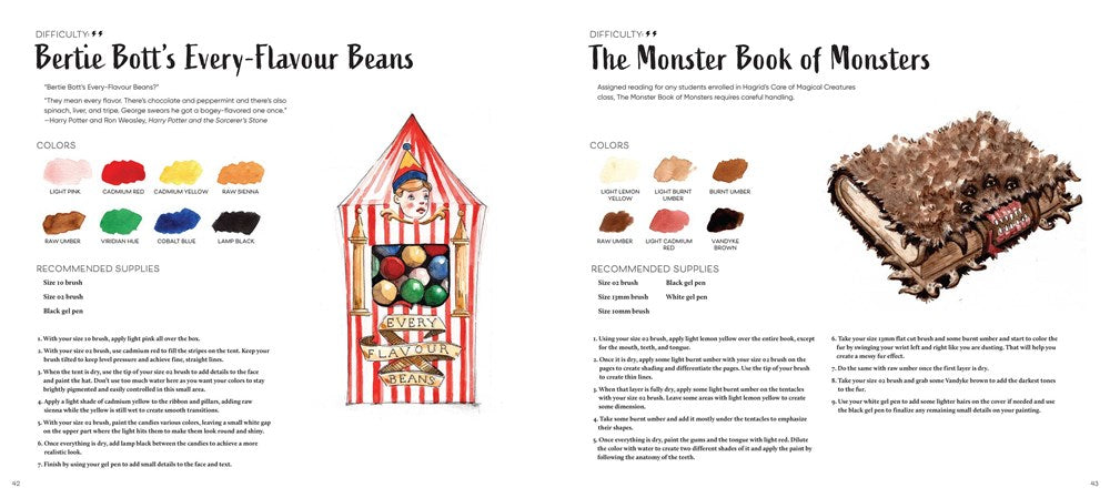 Harry Potter Watercolor Magic: 32 Step-by-Step Enchanting Projects (Harry Potter Crafts, Gifts for Harry Potter Fans)