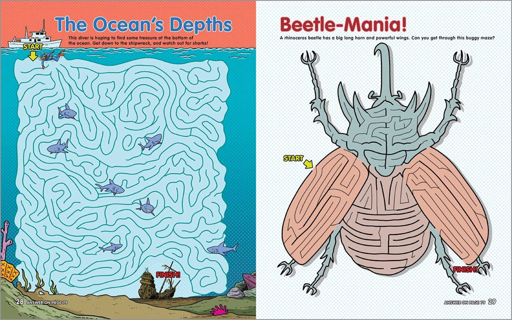 Challenging Mazes for Kids: 75 Full-Color Mazes Including FInd-the-Item and 3-D Fun!