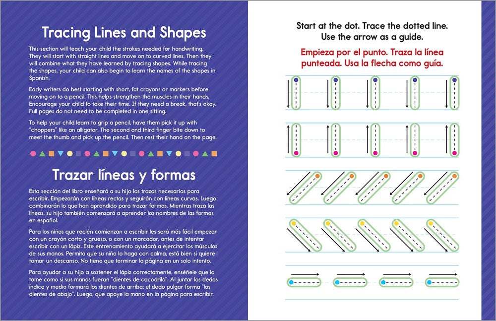 My First Bilingual Learn-to-Write Workbook: English-Spanish Bilingual Practice for Kids: Line Tracing, Letters, Numbers, and More! (My First Preschool Skills Workbooks)