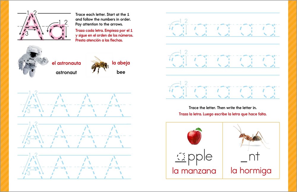 My First Bilingual Learn-to-Write Workbook: English-Spanish Bilingual Practice for Kids: Line Tracing, Letters, Numbers, and More! (My First Preschool Skills Workbooks)
