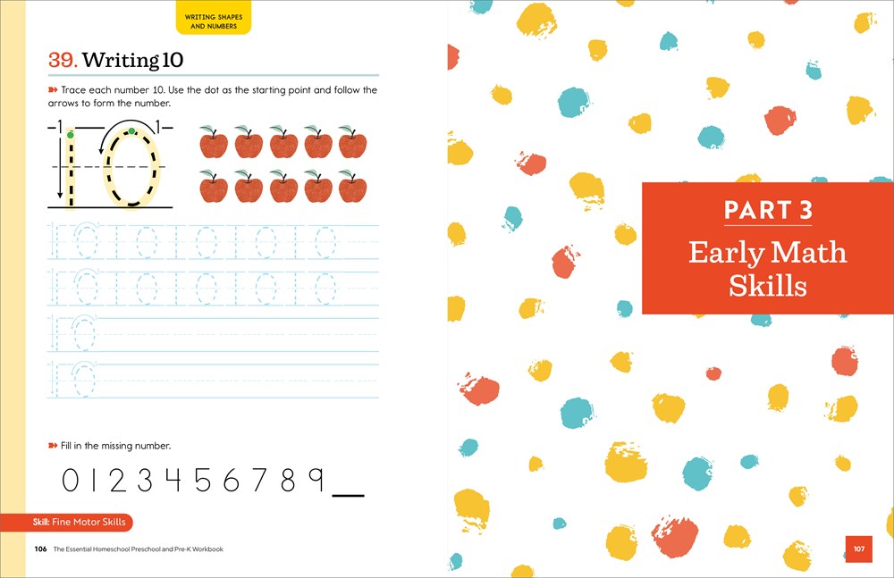 The Essential Homeschool Preschool and Pre-K Workbook: 135 Fun Curriculum-Based Activities to Build Pre-Reading, Pre-Writing, and Early Math Skills! (Homeschool Workbooks)