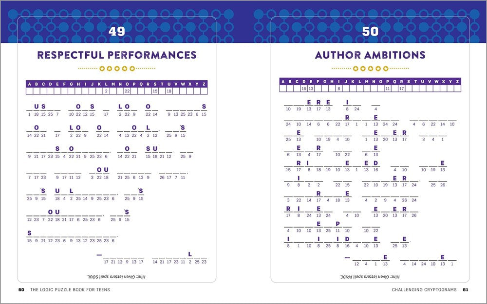 The Logic Puzzle Book for Teens: 100 Challenging Brain Games and Puzzles