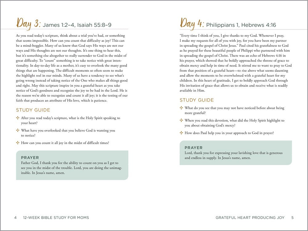12-Week Bible Study for Moms: A 15-Minute Daily Devotional for Busy Mothers of Faith