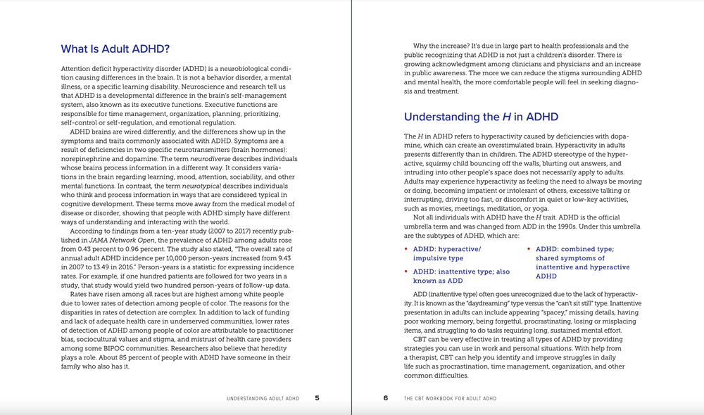 The CBT Workbook for Adult ADHD: Evidence-Based Exercises to Improve Your Focus, Productivity, and Wellbeing