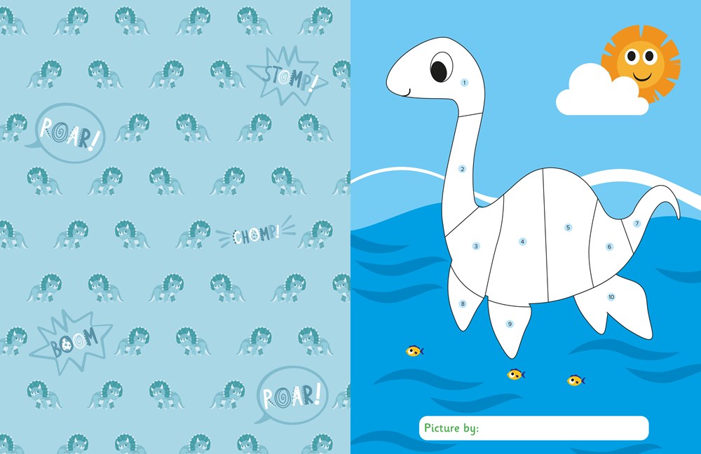 My First Sticker By Numbers: Dinosaurs and Dragons