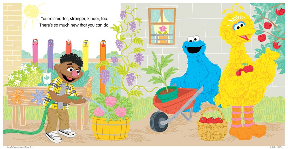 I Love to Watch You Grow!: A Heartfelt Book with Elmo and Friends Celebrating Growing Up (Sesame Street Scribbles)