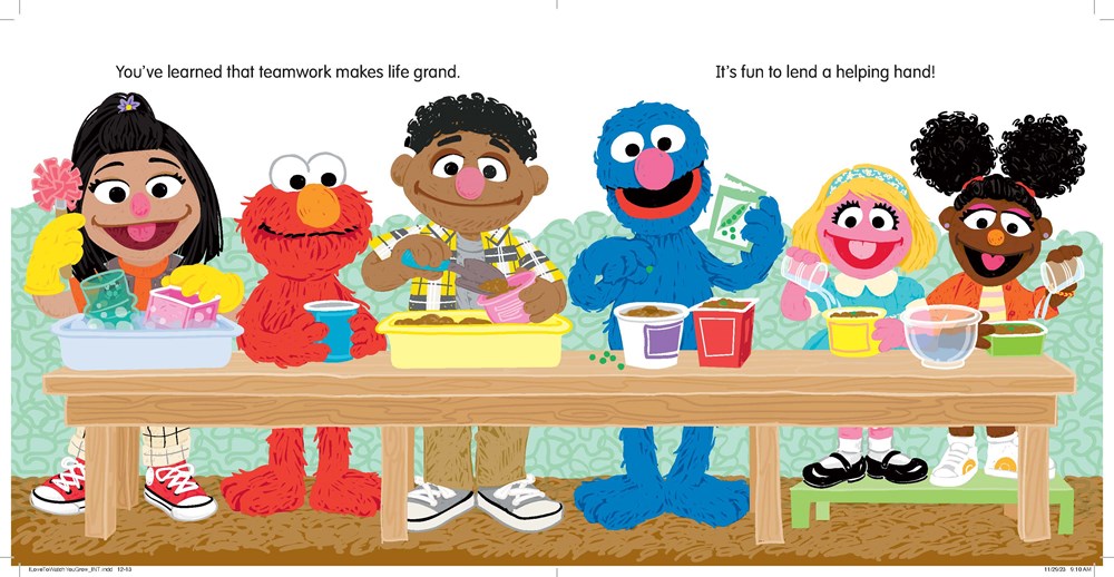 I Love to Watch You Grow!: A Heartfelt Book with Elmo and Friends Celebrating Growing Up (Sesame Street Scribbles)