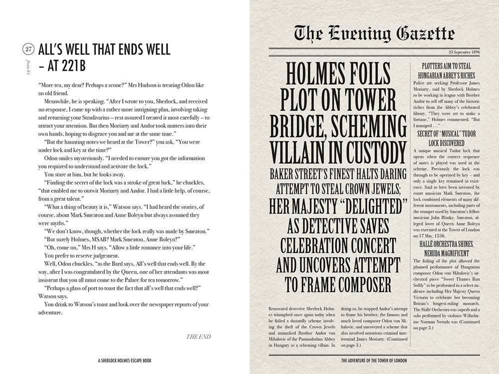 Sherlock Holmes Escape Book: Adventure of the Tower of London