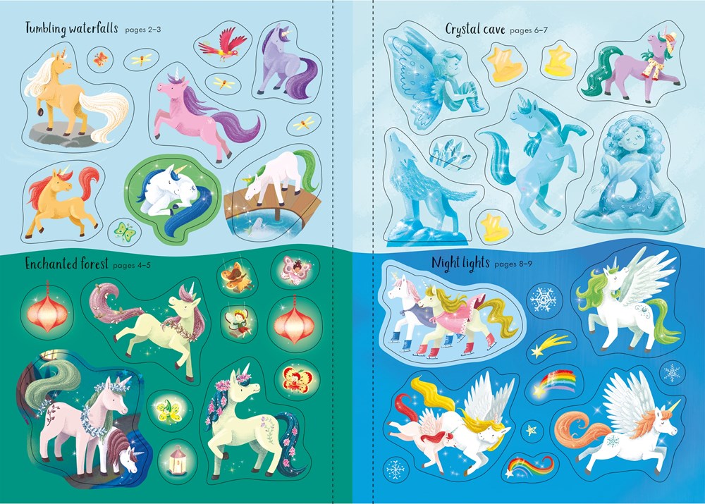 Sparkly Unicorns Sticker Book: Interactive Unicorn Activity With over 100 Stickers For Kids (Sparkly Sticker Books)
