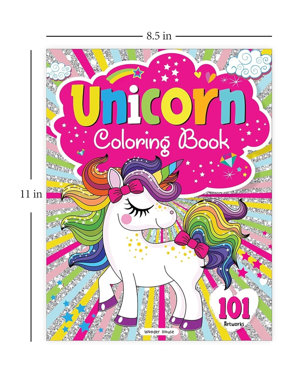 101 Unicorn Colouring Book: Fun Activity Colouring Book For Children