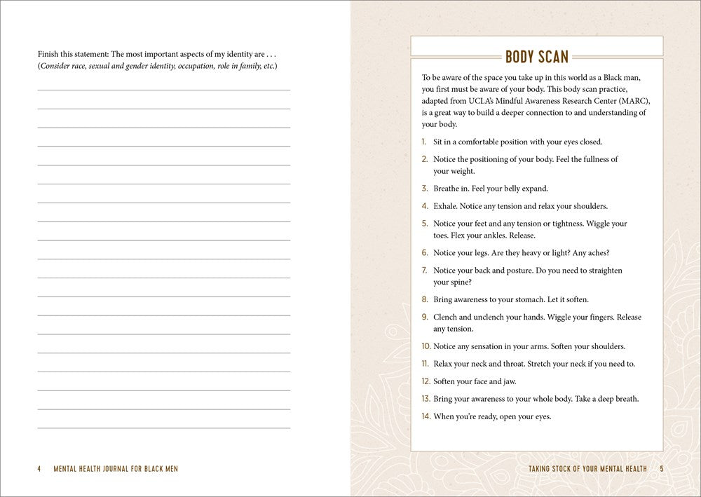 Mental Health Journal for Black Men: Prompts and Practices to Prioritize Yourself and Work on Your Well-Being