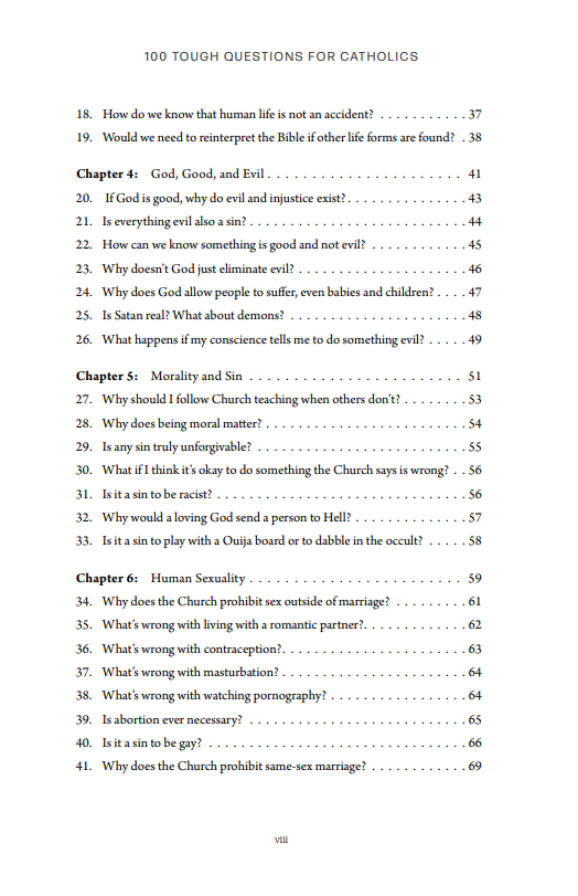 100 Tough Questions for Catholics: Common Obstacles to Faith Today