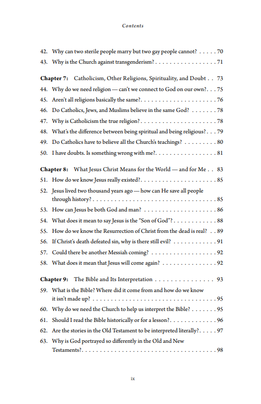 100 Tough Questions for Catholics: Common Obstacles to Faith Today