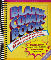 Blank Comic Book (with bonus stencil and blank cover!)