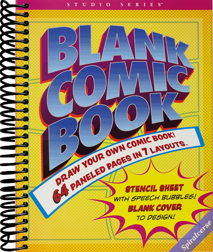 Blank Comic Book (with bonus stencil and blank cover!)