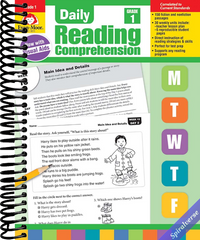 Evan-Moor Daily Reading Comprehension, Grade 1 - Homeschooling & Classroom Resource Workbook, Reproducible Worksheets, Teaching Edition, Fiction and Nonfiction, Lesson Plans, Test Prep