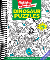 Dinosaur Puzzles: Roaring Fun Hidden Pictures Puzzles with T-rex, Fossils and More for Kids Ages 6-12, Over 1,900 Hidden Objects for the Ultimate Dino-Themed Activity Book