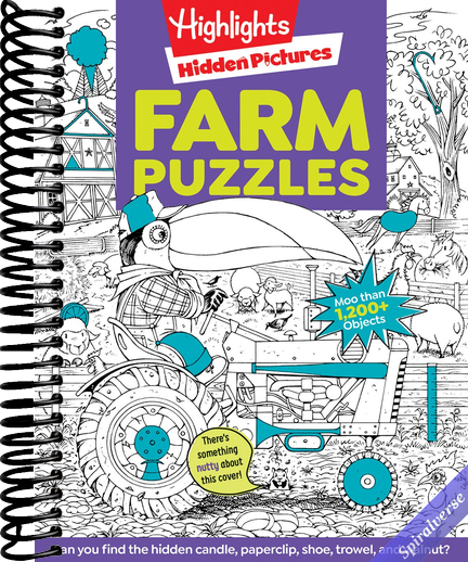Farm Puzzles: Ultimate Farm Picture Puzzle Book with Over 1,200 Objects to Seek and Find, Farm-Themed Activity Book for Kids 6 and Older