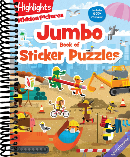Jumbo Book of Sticker Puzzles: Ultimate Sticker Puzzle Fun with Over 800 Stickers & 100 Activities, Including Mazes, Hidden Pictures Scenes & Logic Puzzles (Highlights Jumbo Books & Pads)