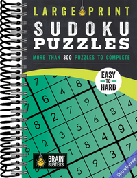 Sudoku: Over 200 Puzzles & Solutions, Easy to Hard Puzzles for Adults, Spiral-Bound (Brain Busters)