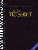 NIV, New Testament with Psalms and Proverbs, Pocket-Sized, Paperback, Black